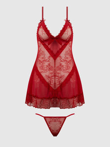 KIKI LACE BABYDOLL & G-STRING SET