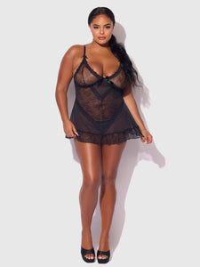 KIKI LACE BABYDOLL & G-STRING SET