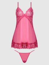 Load image into Gallery viewer, HARLOW LACE &amp; MESH BABYDOLL &amp; G-STRING SET