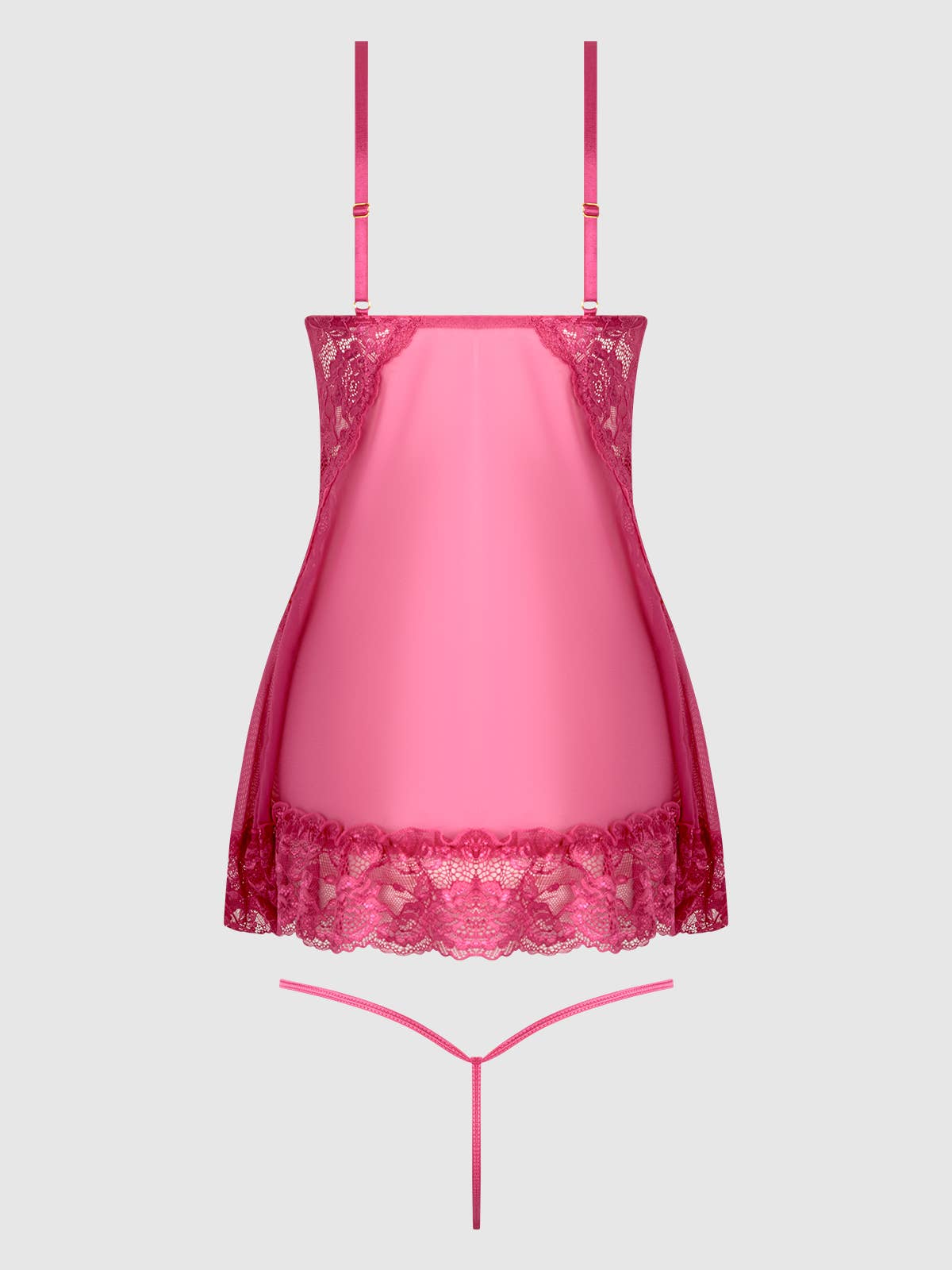 HARLOW LACE & MESH BABYDOLL & G-STRING SET
