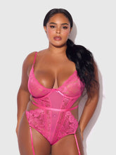 Load image into Gallery viewer, HARLOW LACE &amp; MESH UNDERWIRE TEDDY