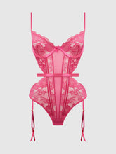 Load image into Gallery viewer, HARLOW LACE &amp; MESH UNDERWIRE TEDDY