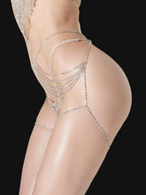 Load image into Gallery viewer, RHINESTONE DRAPE GARTER BELT