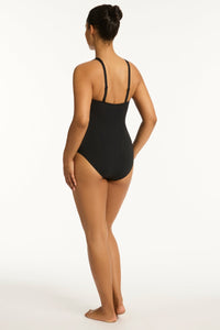 Eco Essentials Cross Front Multifit One Piece - Black