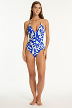 Load image into Gallery viewer, Seascape Longline Halter One Piece