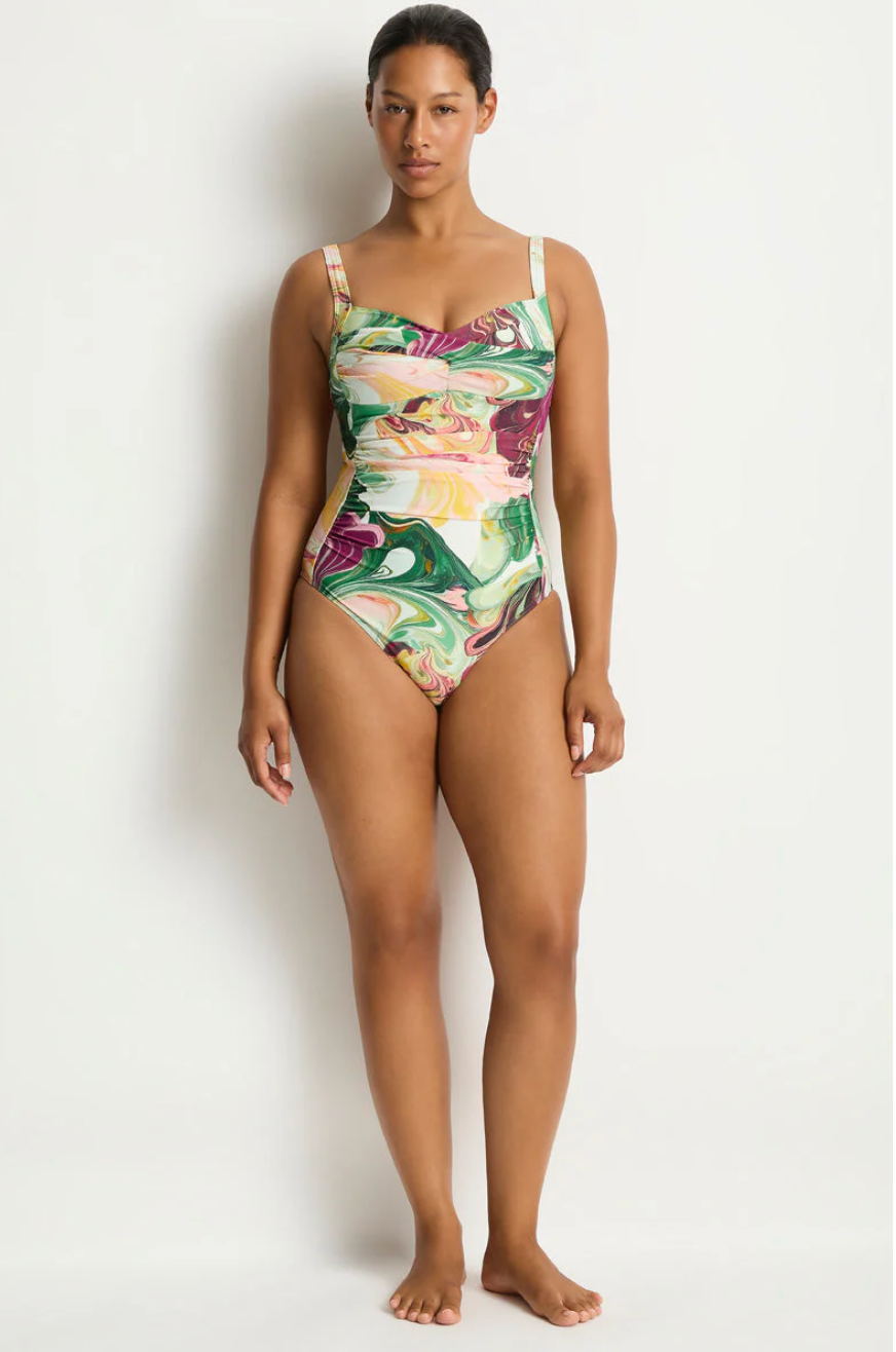 Sea Level Swim- Abyss Twist Front One Piece