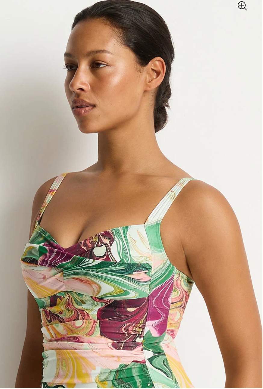 Sea Level Swim- Abyss Twist Front One Piece