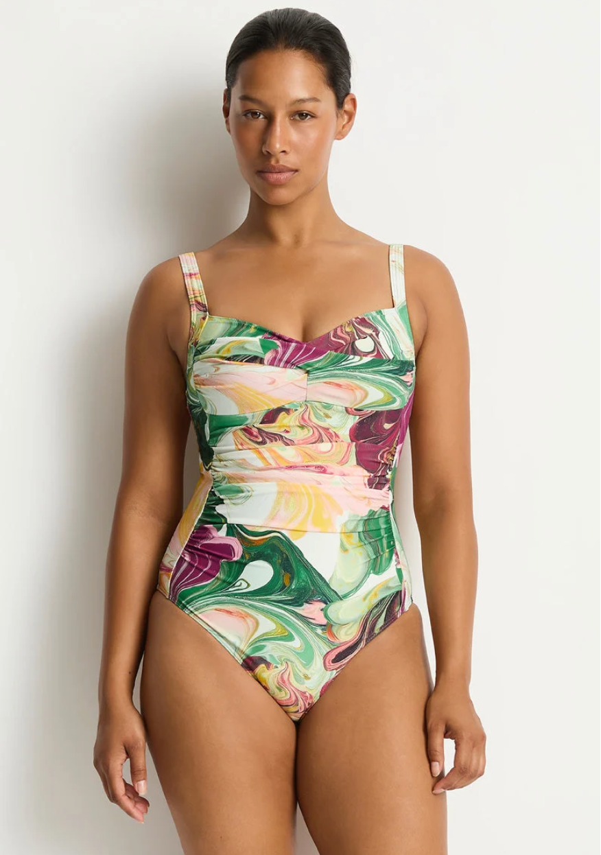 Sea Level Swim- Abyss Twist Front One Piece