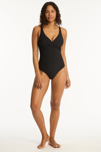 Eco Essentials Cross Front Multifit One Piece - Black