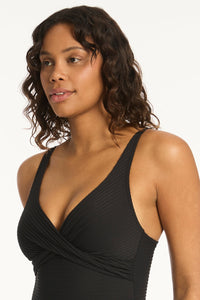 Eco Essentials Cross Front Multifit One Piece - Black