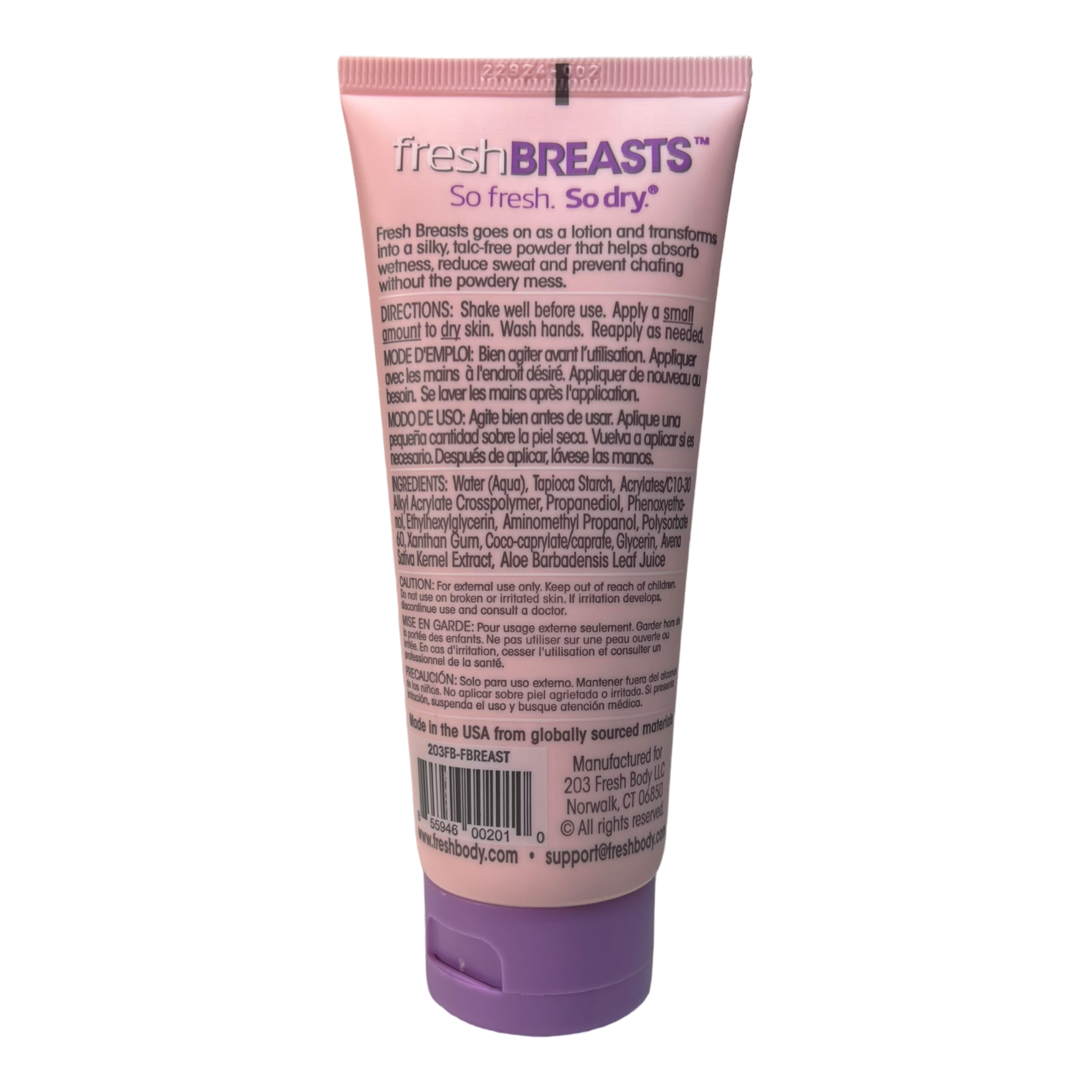 Fresh Breasts Anti-Chafing Deodorant Lotion