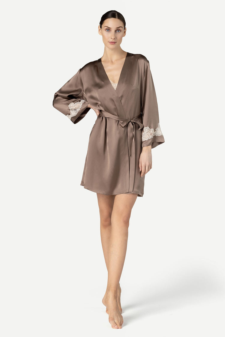 Morgan Iconic Short Silk robe