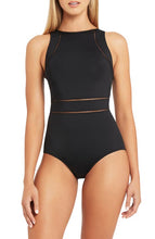 Load image into Gallery viewer, Black Halter Swimsuit